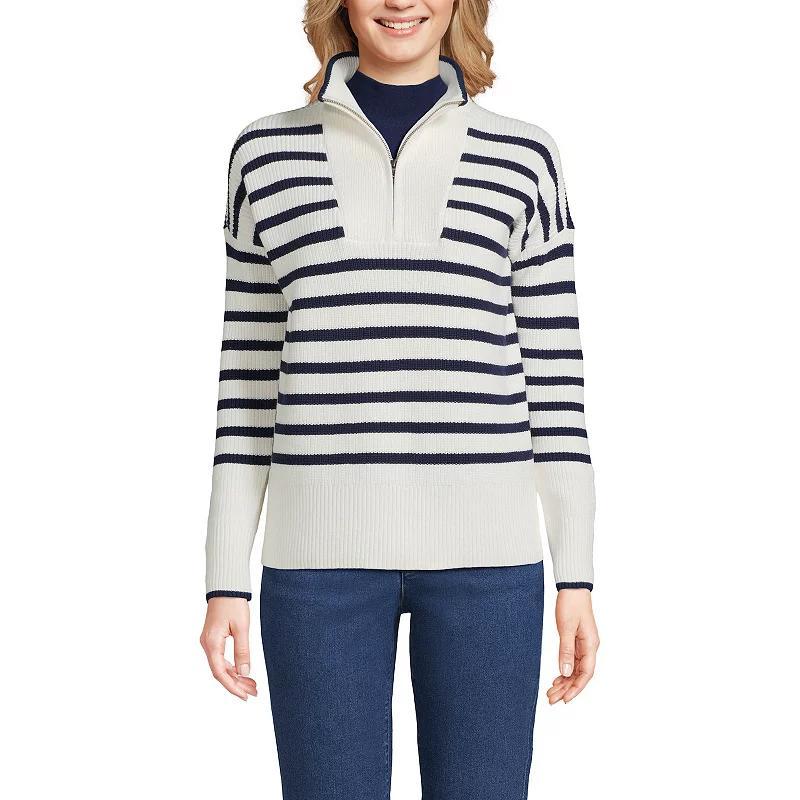 Womens Lands End Drifter Quarter Zip Sweater Product Image