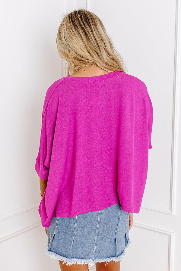 One Way Ticket Shift Top in Berry Product Image