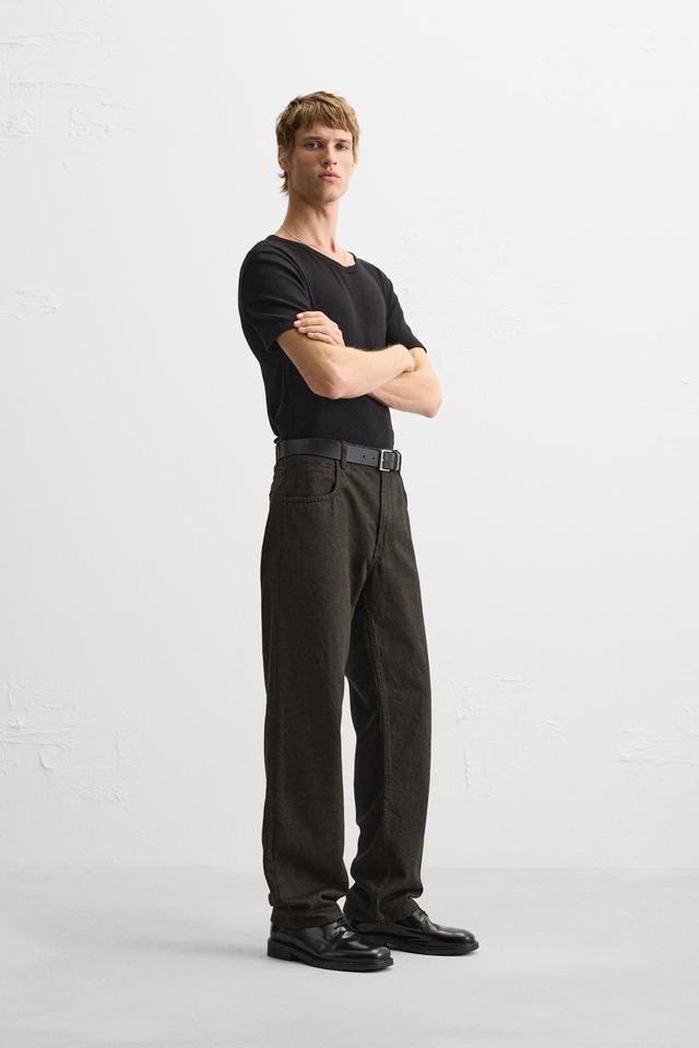 STRUCTURED DENIM PANTS Product Image