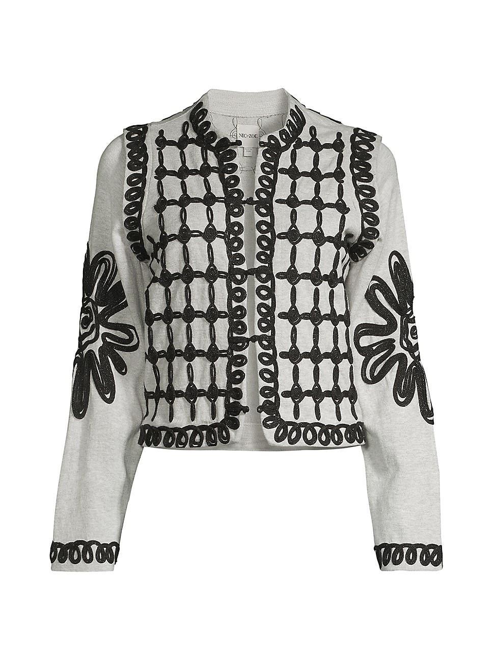 Womens Romantic Soutache Knit Jacket Product Image