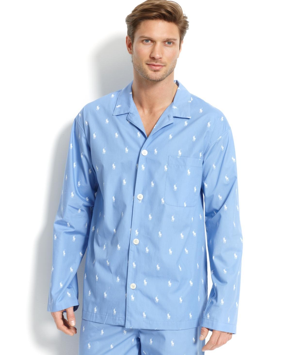 Polo Ralph Lauren Mens All Over Polo Player Pajama Shirt Product Image