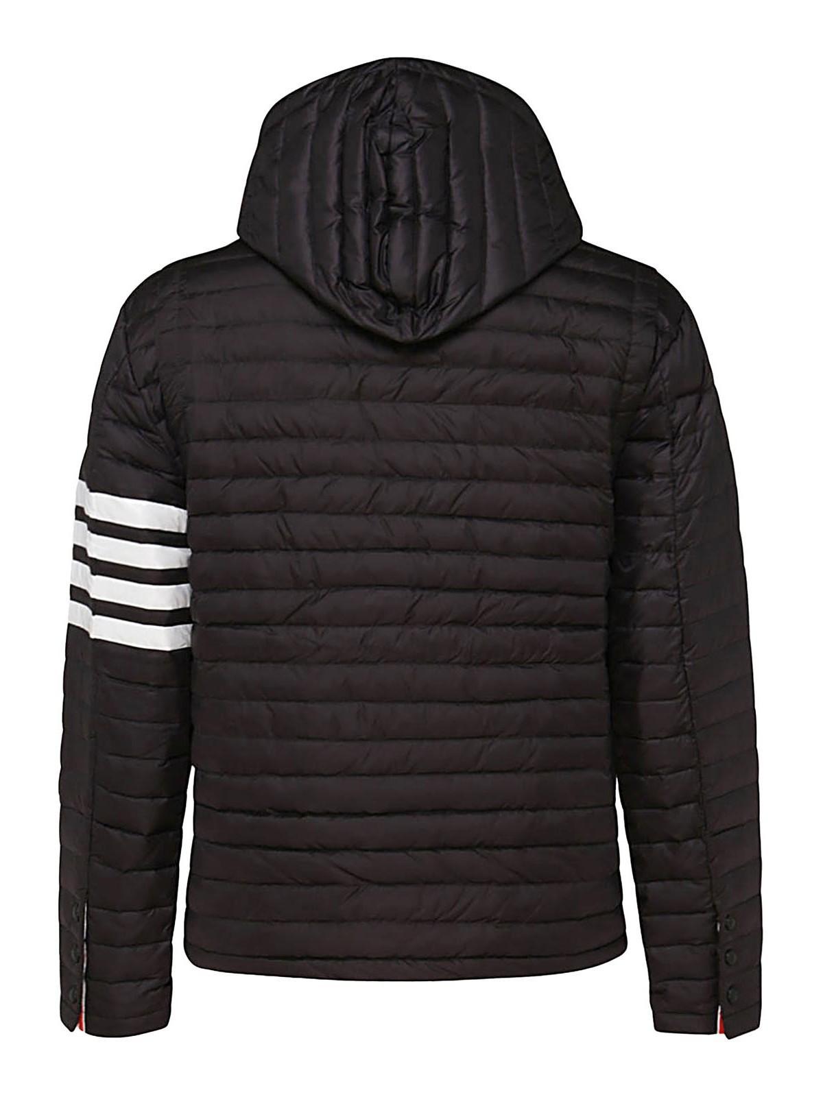 THOM BROWNE Black And White Down Jacket Product Image