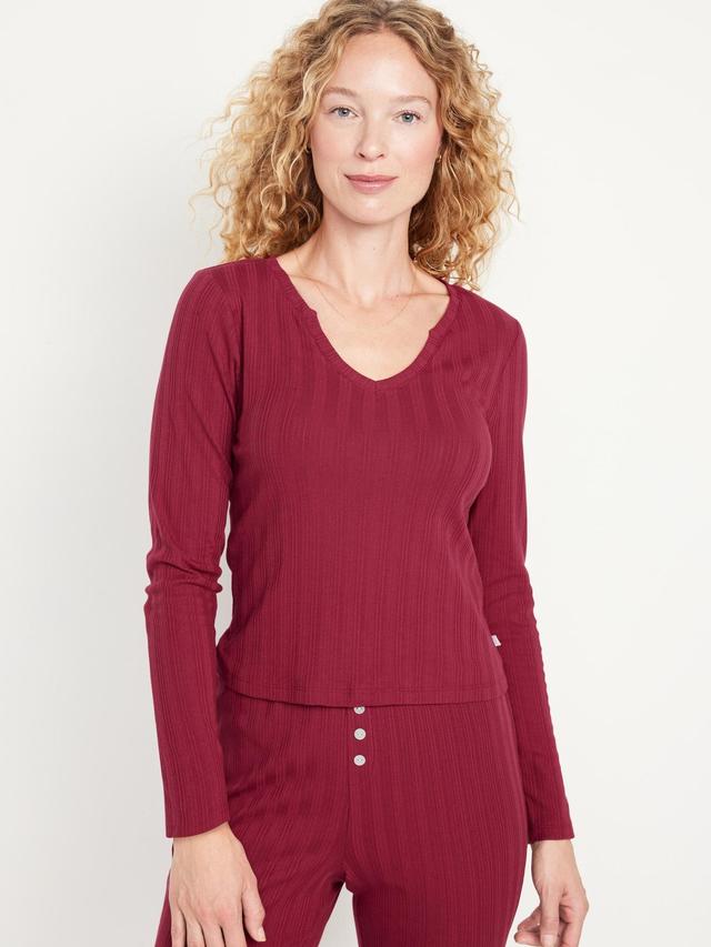 Pointelle Knit Pajama Top for Women Product Image