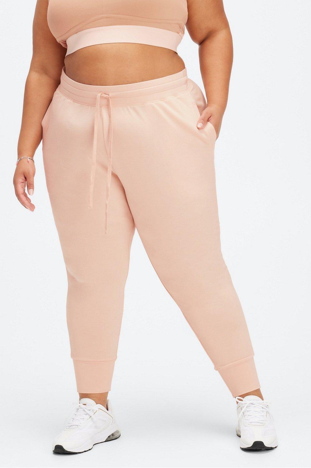 Fabletics Luxe Terry Jogger Womens pink plus Size 4X Product Image