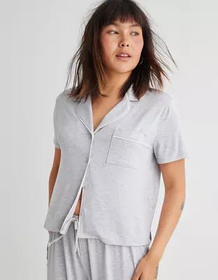 Aerie Real Soft® Short Sleeve Pajama Shirt Product Image