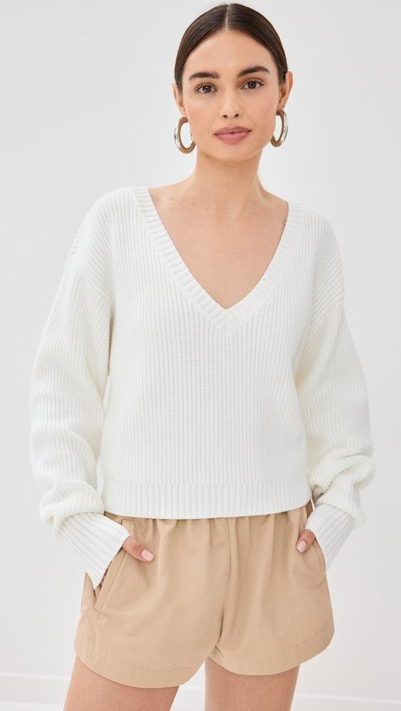 Good American Cozy Deep V Sweater | Shopbop Product Image