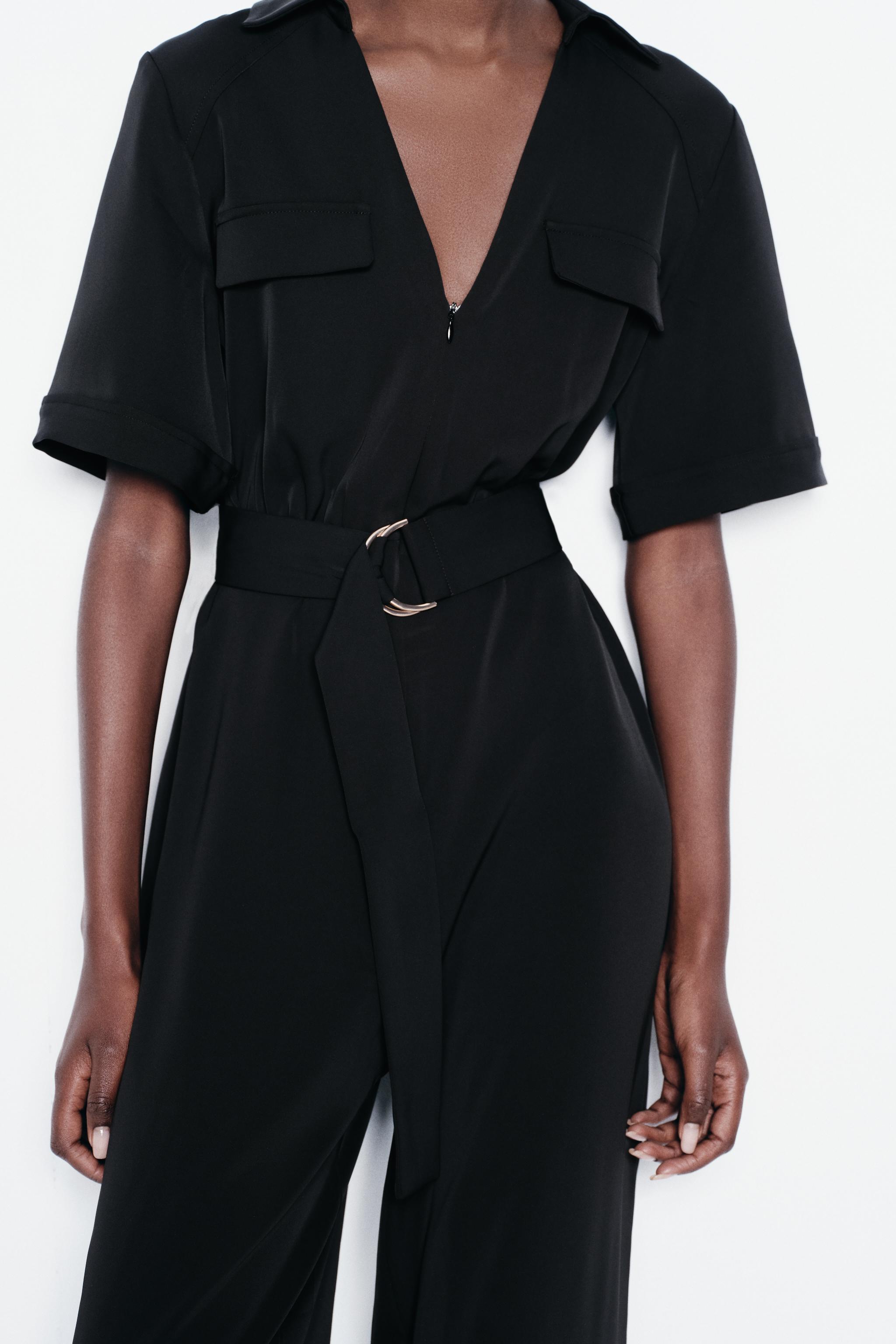 FLOWY JUMPSUIT WITH BELT Product Image