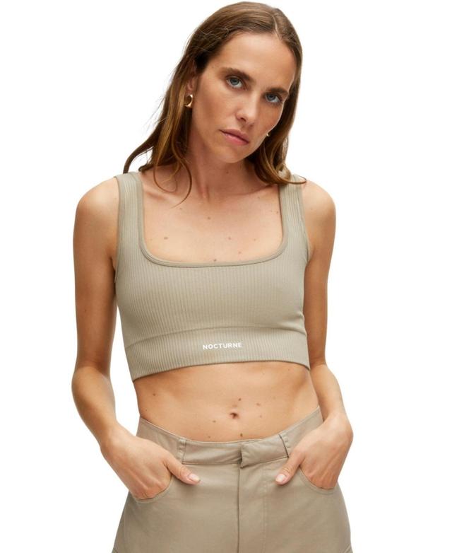 Womens Ribbed Crop Top Product Image