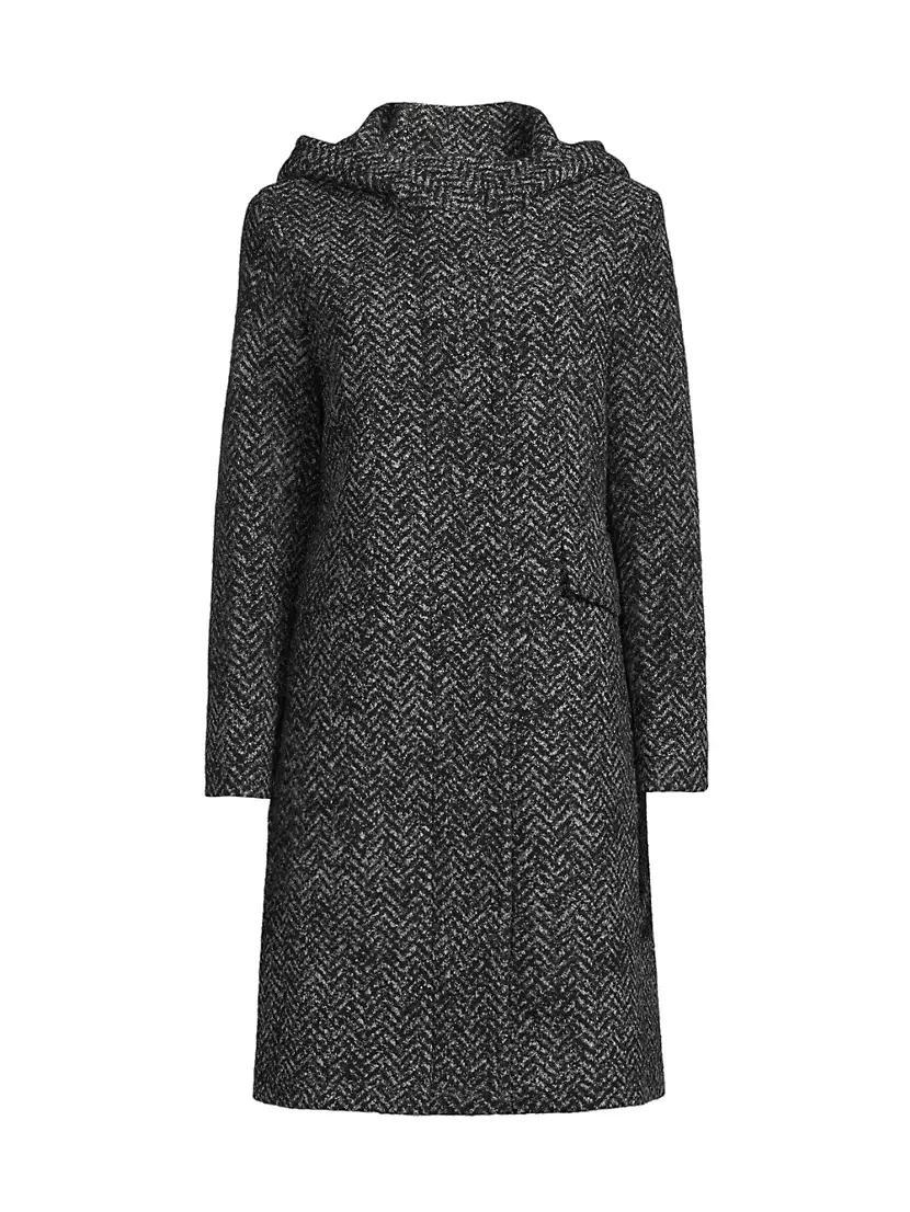 Herringbone Hooded Coat Product Image