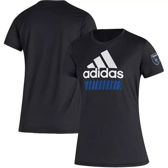 Womens adidas Black San Jose Earthquakes Creator Vintage AEROREADY T-Shirt Product Image