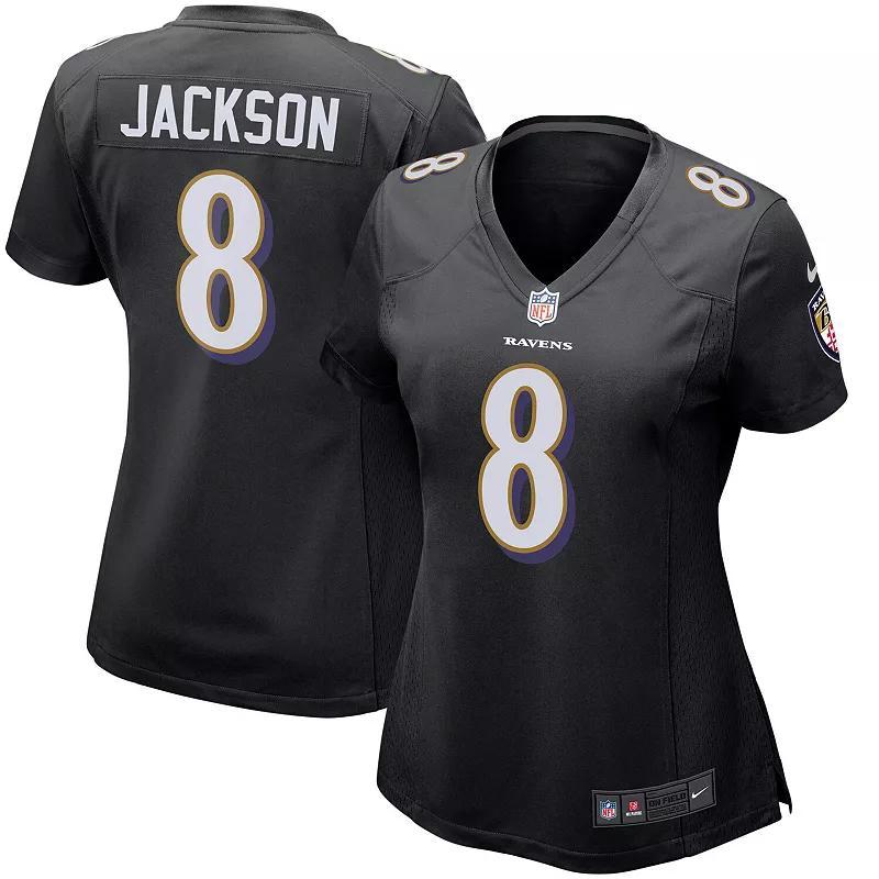 Nike Baltimore Ravens Womens Game Jersey Lamar Jackson - Black Product Image