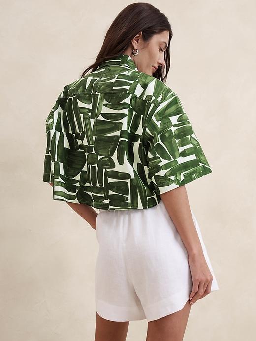 The Boxy Crop Short-Sleeve Shirt Product Image