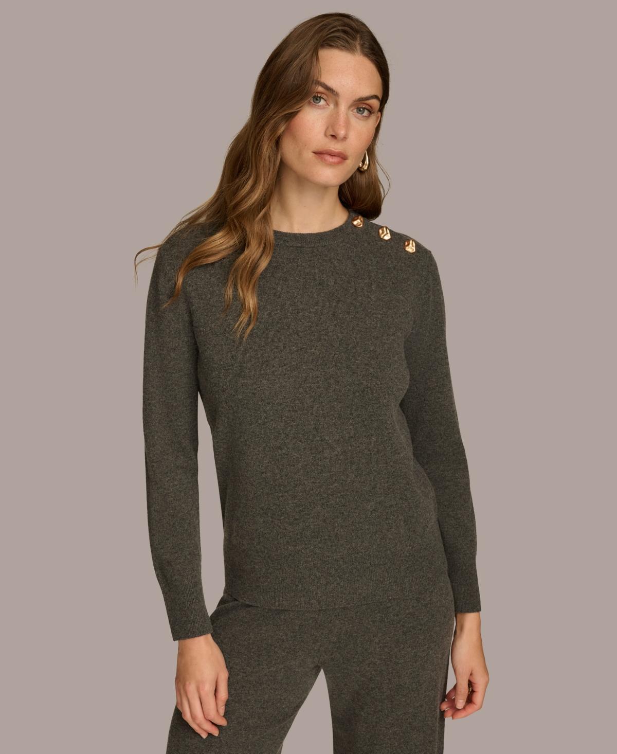 Donna Karan New York Womens Cashmere-Blend Sweater Product Image