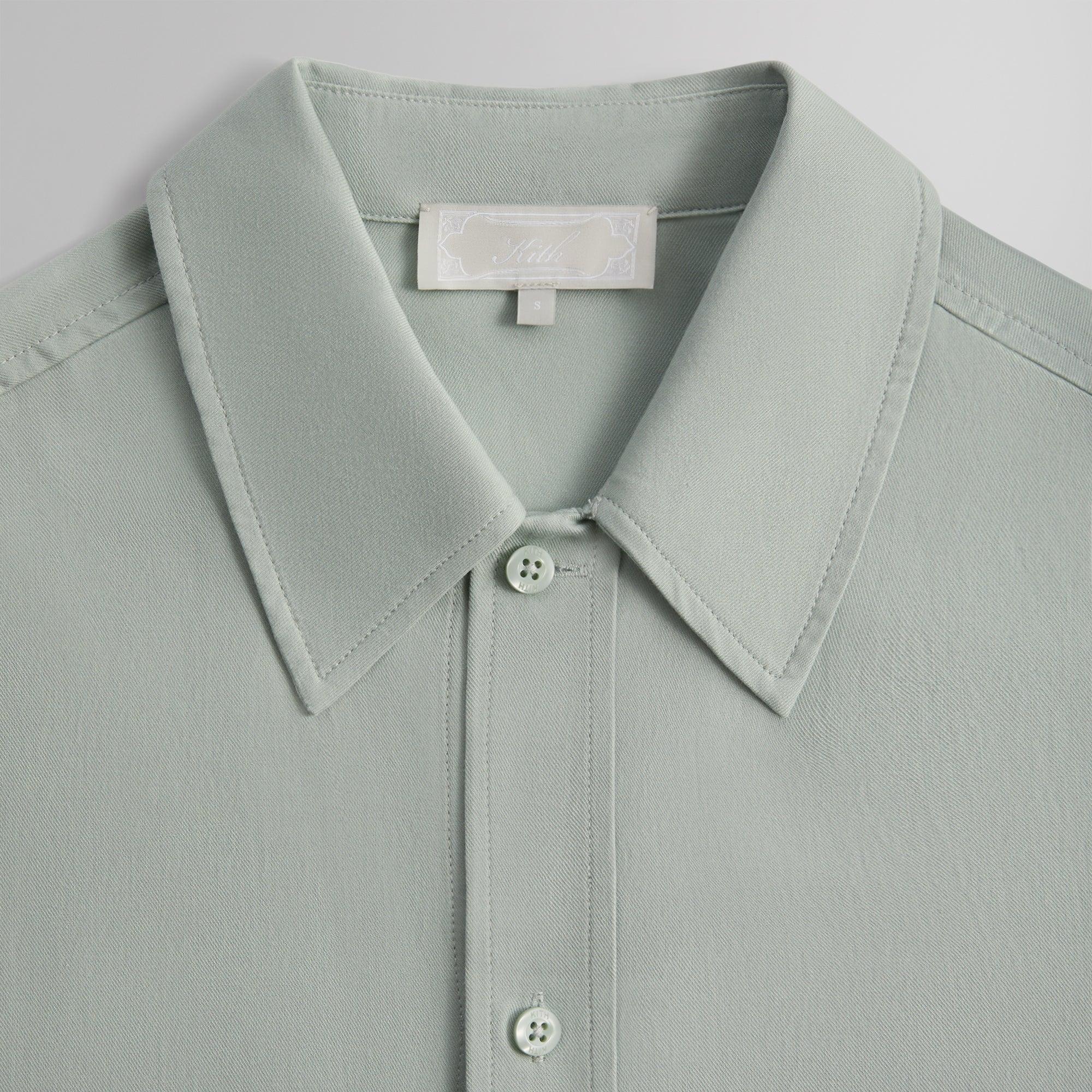 Kith Silk Cotton Boxy Collared Overshirt - Brine Male Product Image