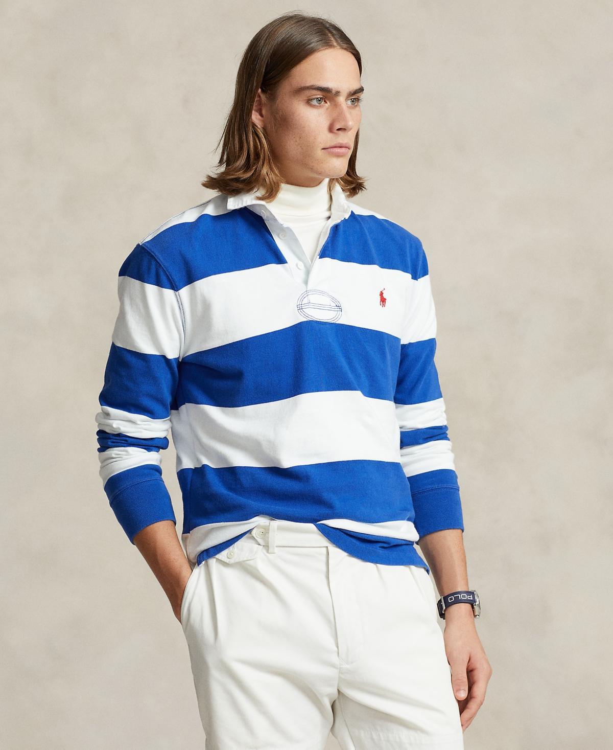 Polo Ralph Lauren The Iconic Rugby Shirt White) Men's Clothing Product Image