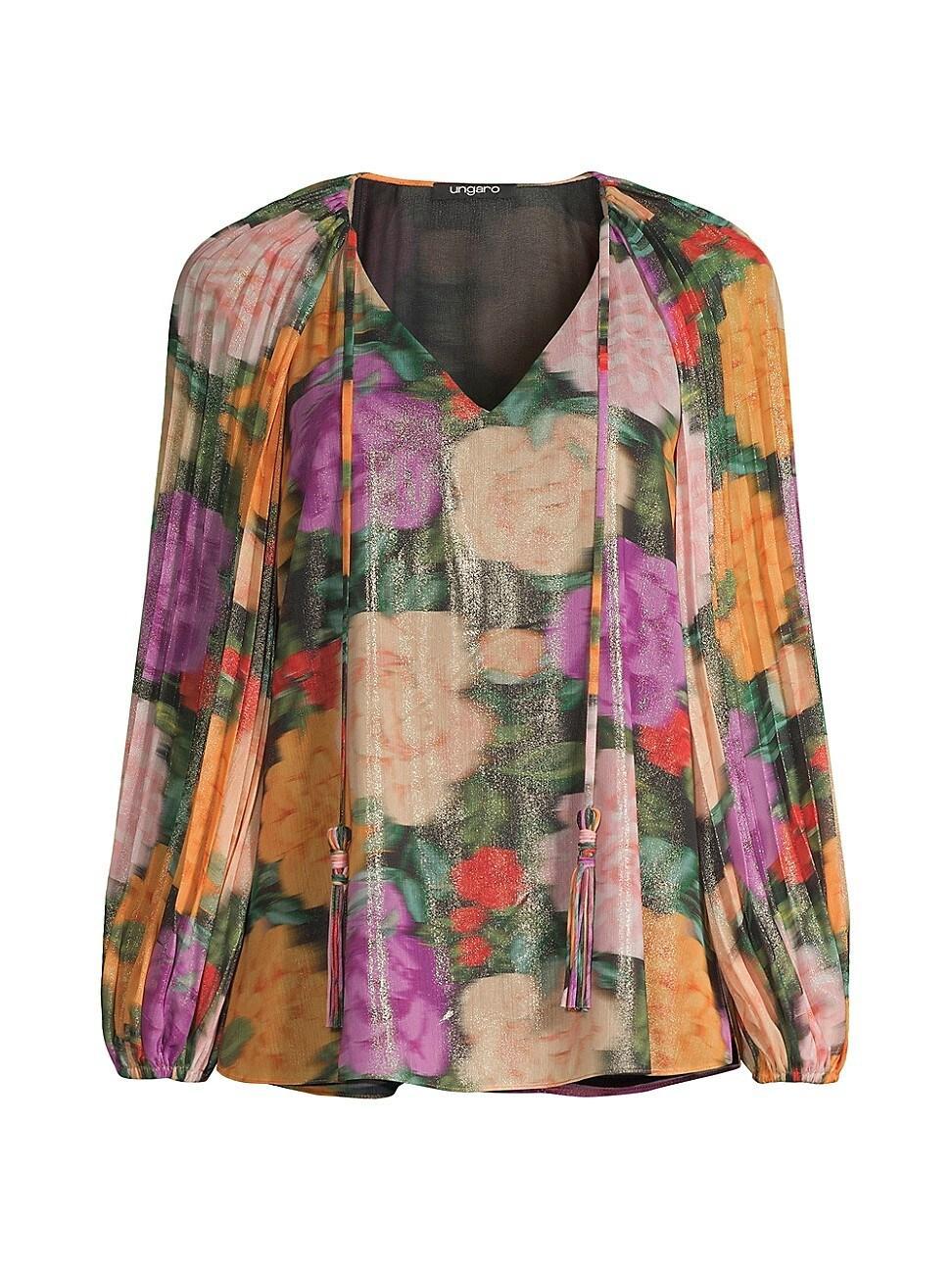 Womens Ariel Foiled Garden Blouse Product Image