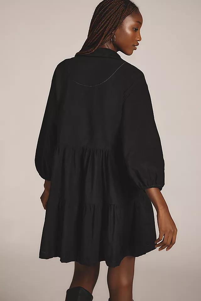 The Bettina Tiered Shirt Dress by Maeve: Mini Corduroy Edition Product Image