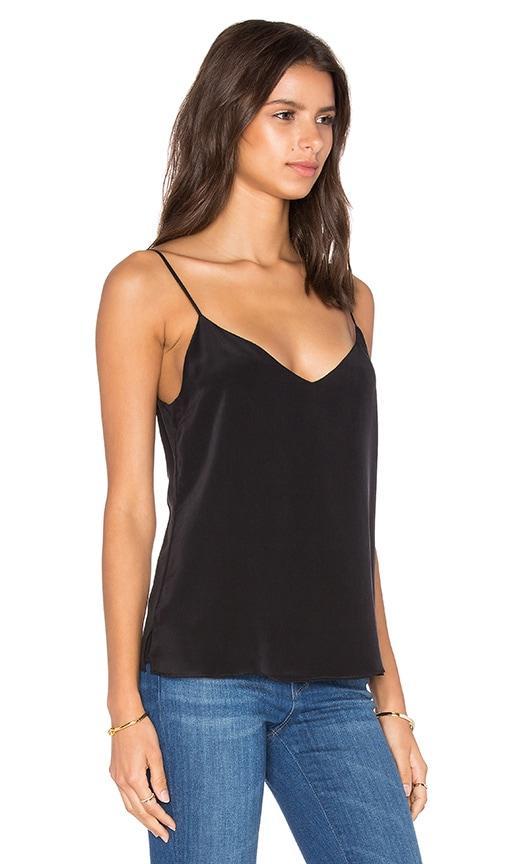 Jane V-Neck Spaghetti-Strap Silk Tank Product Image