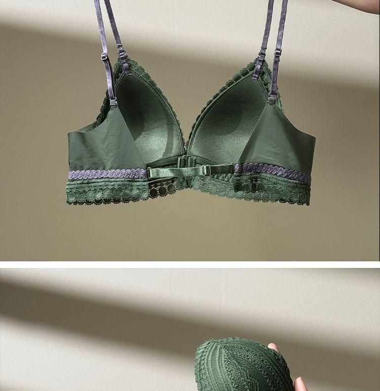 Front Closure Wireless Lace Bra / Panty / Set Product Image