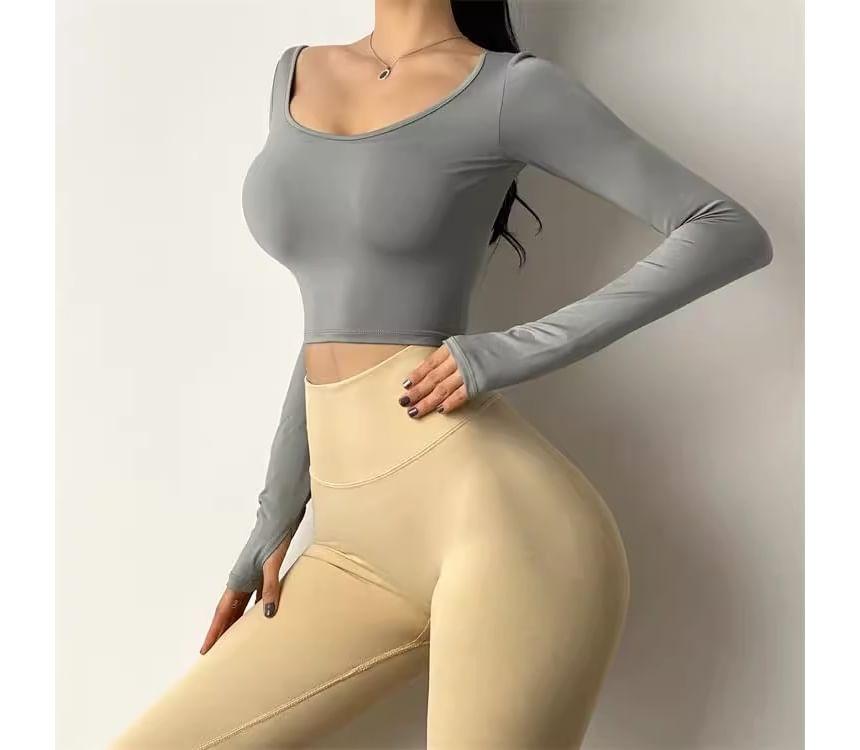 Sport Long-Sleeve Backless T-Shirt Product Image