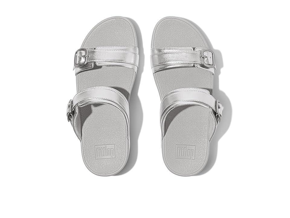 FitFlop Lulu Adjustable-Buckle Metallic-Leather Slides Women's Sandals Product Image