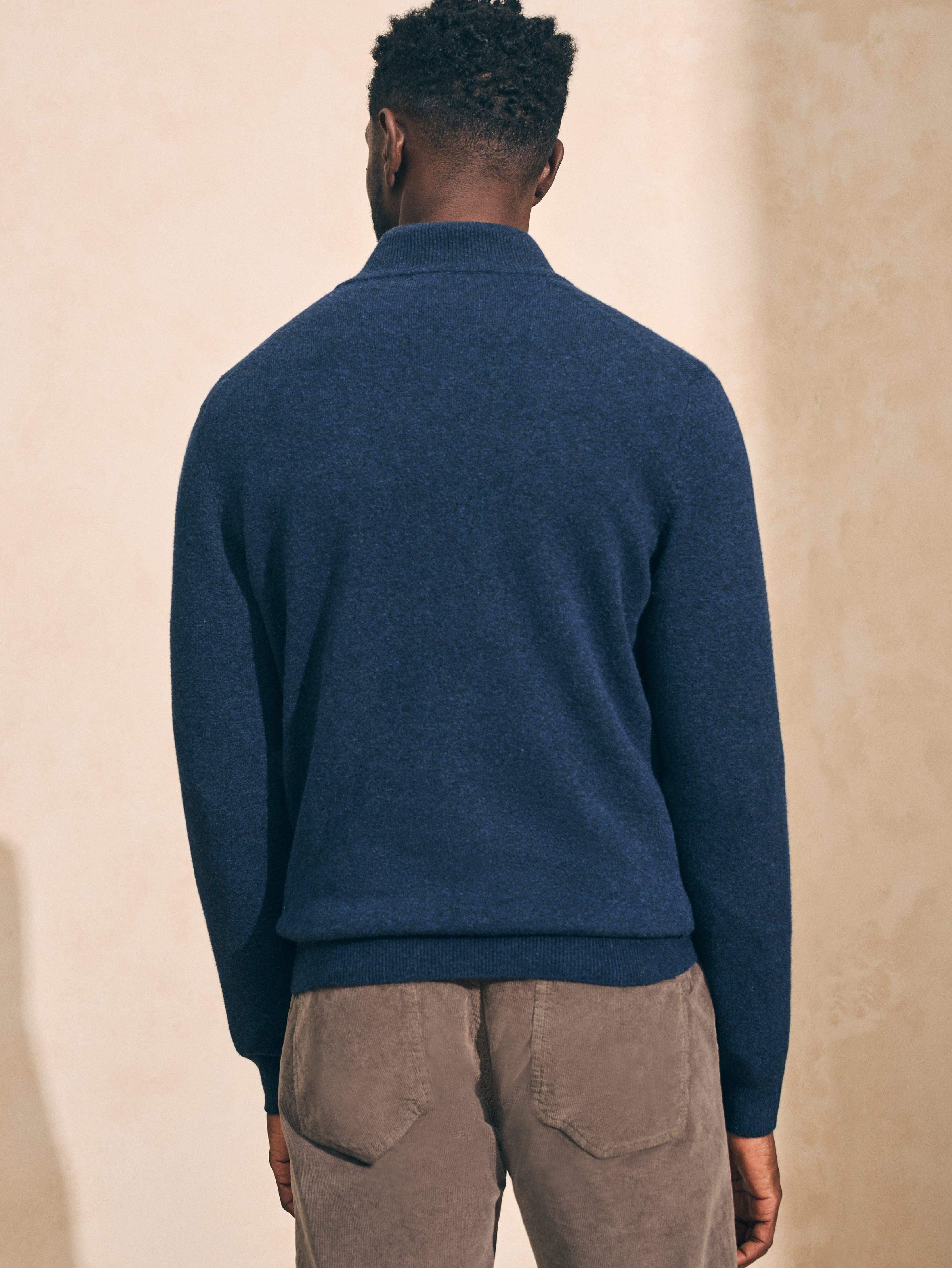 Mountain Quarter Zip Sweater (Tall) - Navy Heather Male Product Image