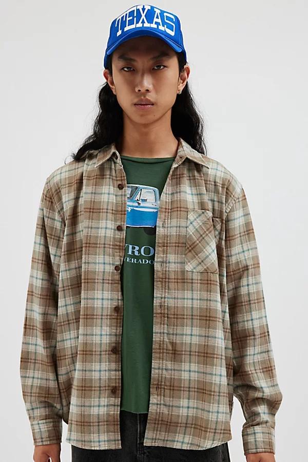 Katin Derek Plaid Flannel Shirt Top Mens at Urban Outfitters Product Image