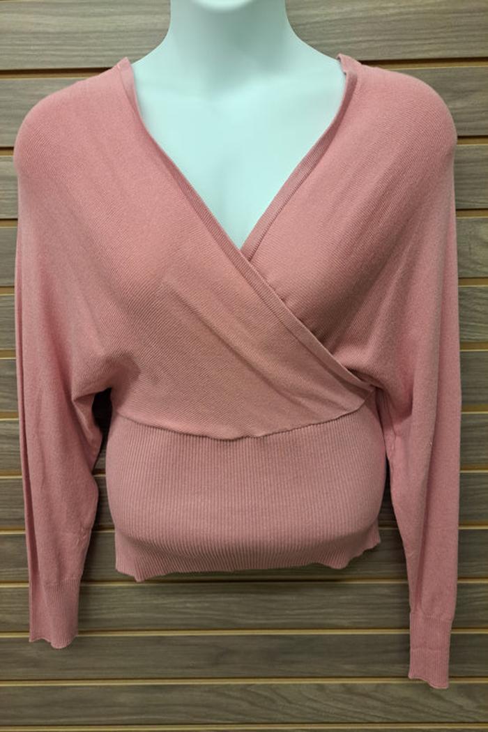 Pink Ribbed Pull Over Sweater product image