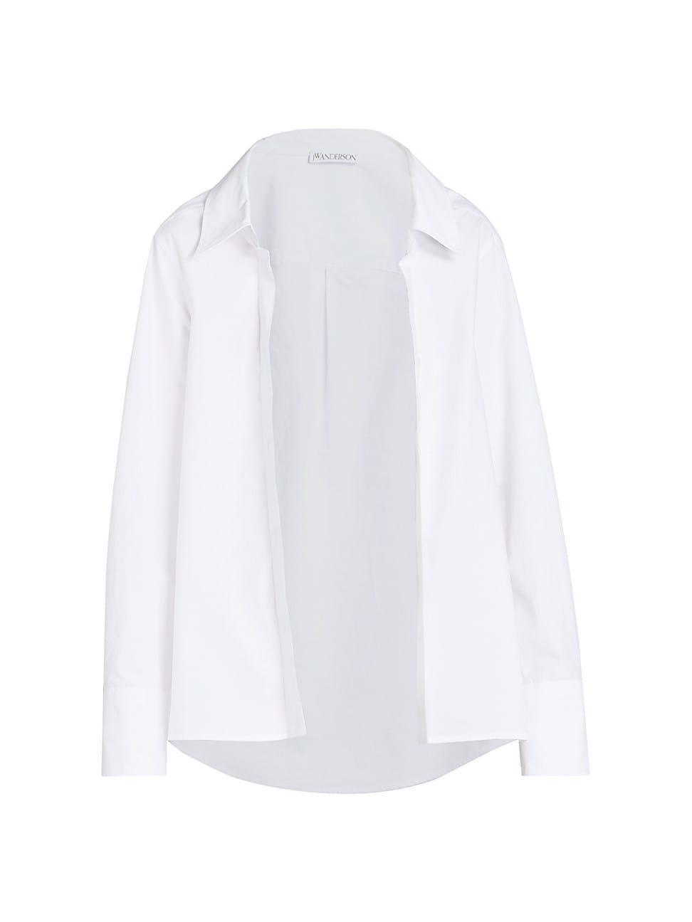 Womens Oversized Cotton Poplin Button-Front Shirt Product Image