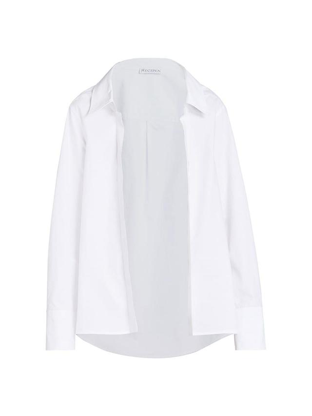 Womens Oversized Cotton Poplin Button-Front Shirt Product Image