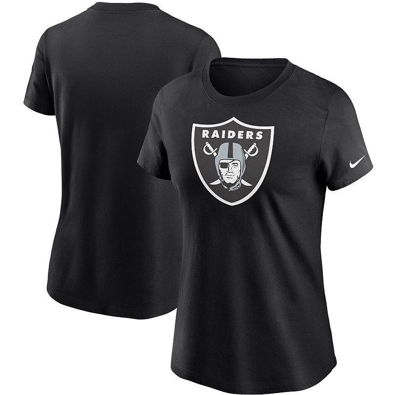 Womens Nike Black Las Vegas Raiders Logo Essential T-Shirt Product Image