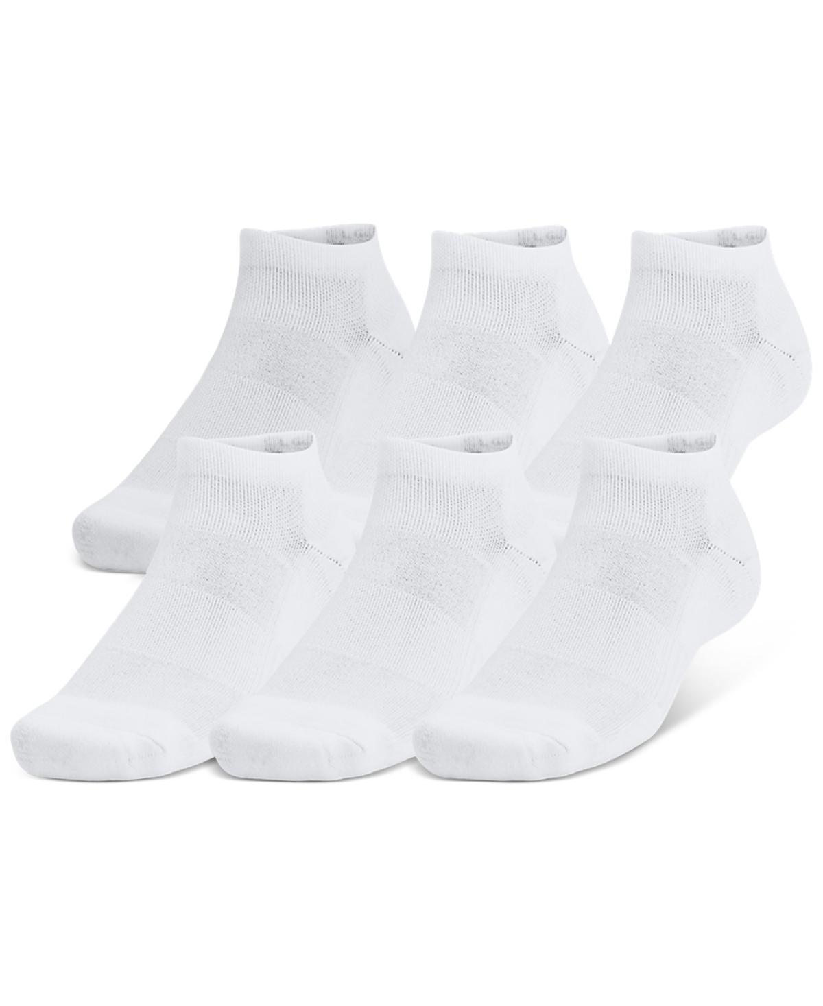 Under Armour Mens Training Cotton 6-Pk. Moisture-Wicking Low-Cut Socks Product Image