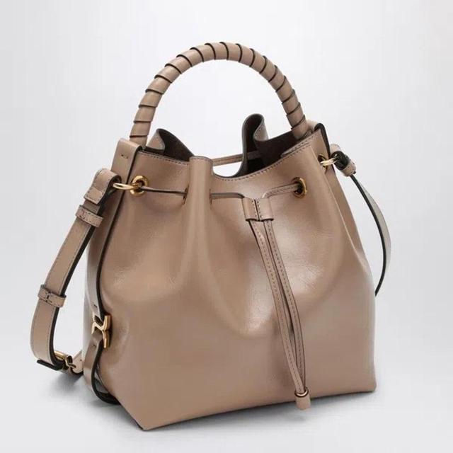 Marcie Bucket Bag In Deep Beige Leather Product Image