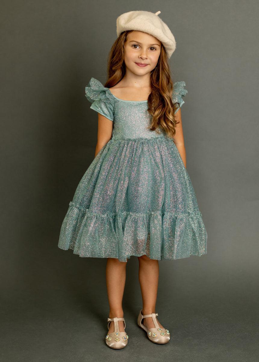 Andria Dress in Smokey Teal Product Image