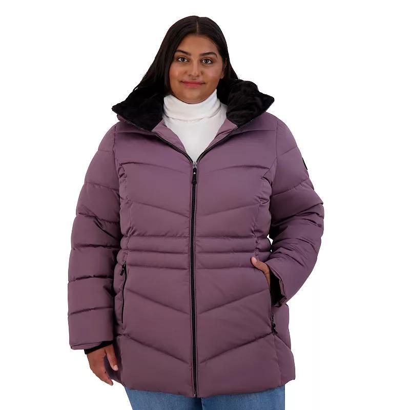 Plus Size ZeroXposur Taylor Stretch Puffer Jacket, Womens Product Image