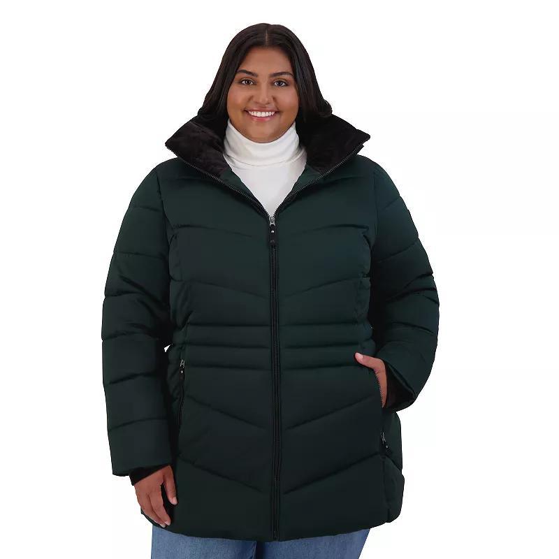 Plus Size ZeroXposur Taylor Stretch Puffer Jacket, Womens Product Image