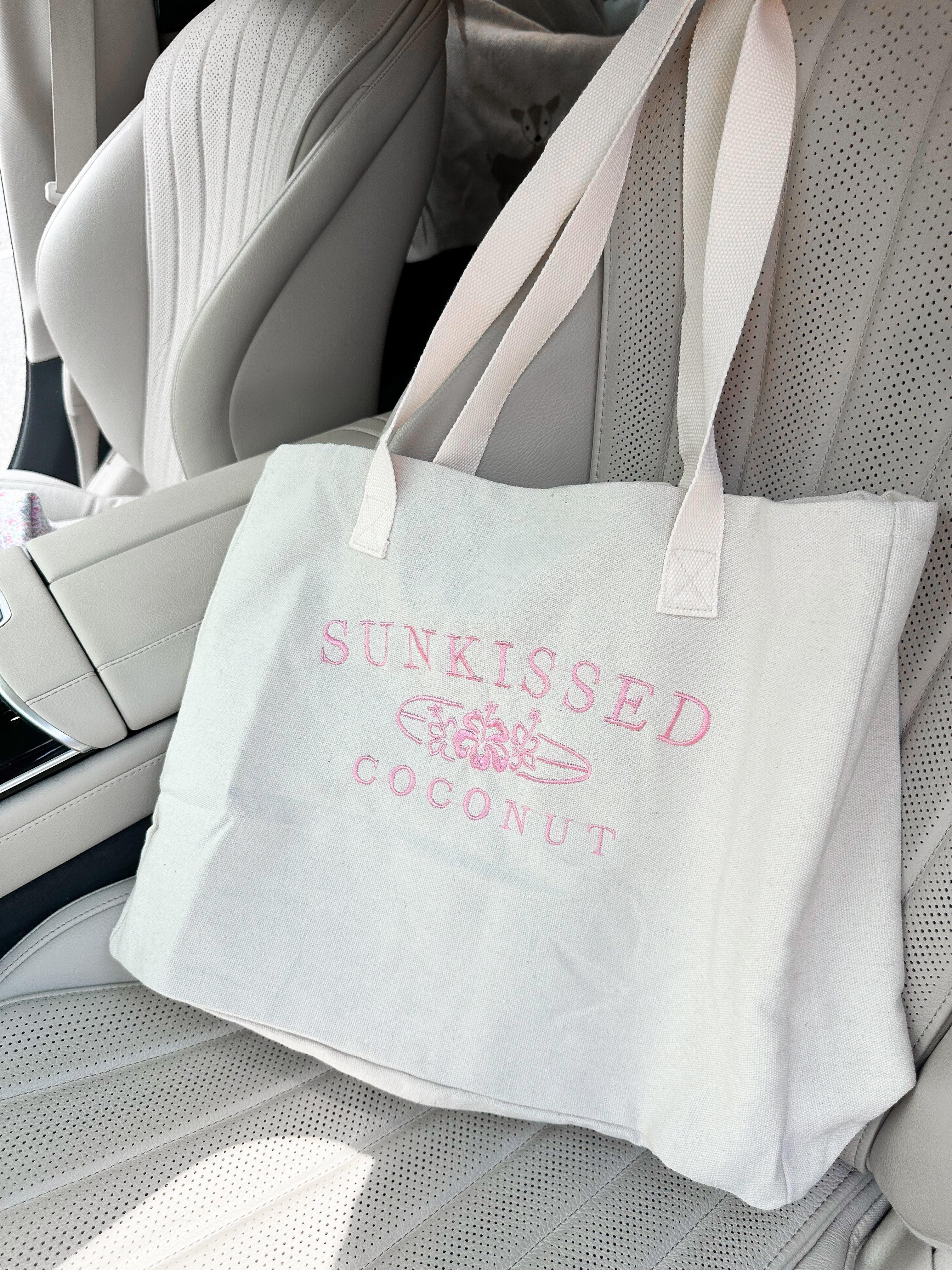 X-Large Sunkissedcoconut Embroider Canvas Tote Bag Product Image