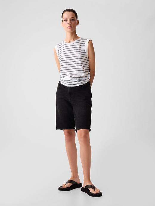 Linen-Blend Tank Top Product Image