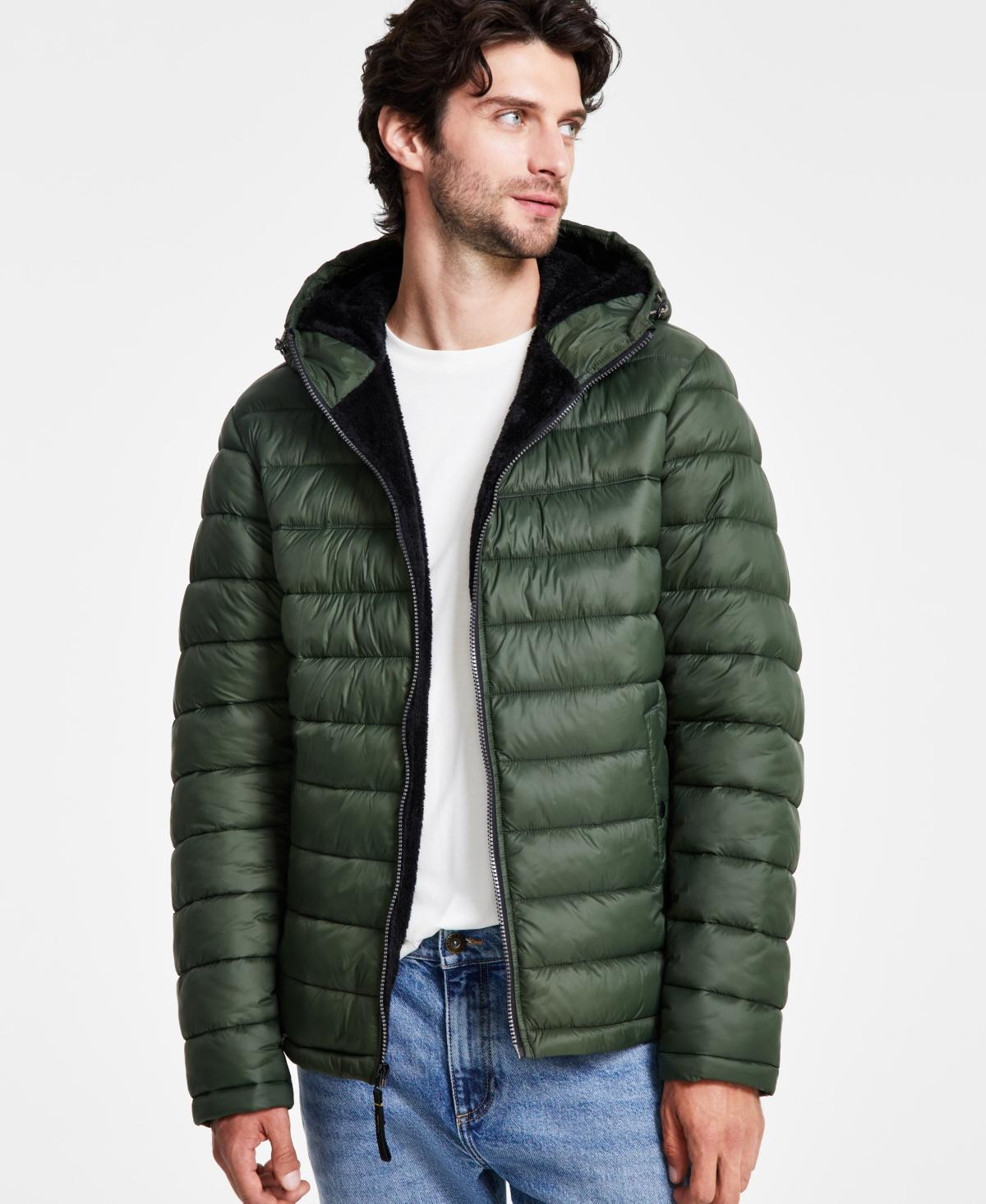 Hawke & Co. Mens Sherpa Lined Hooded Puffer Jacket Product Image