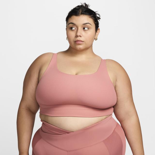 Nike Women's Zenvy Rib Light-Support Non-Padded Longline Sports Bra (Plus Size) Product Image