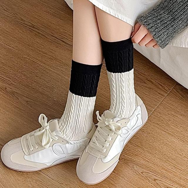 Two Tone Knit Socks / Set Product Image