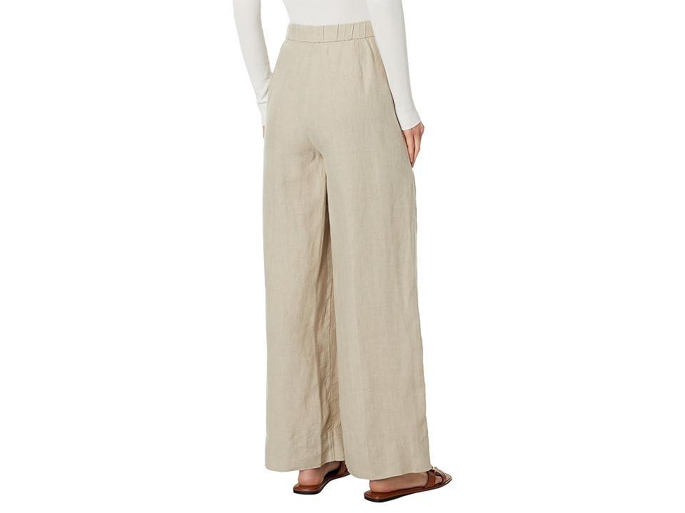 Eileen Fisher Wide Pleated Full Length Pants (Undyed Natural) Women's Dress Pants Product Image