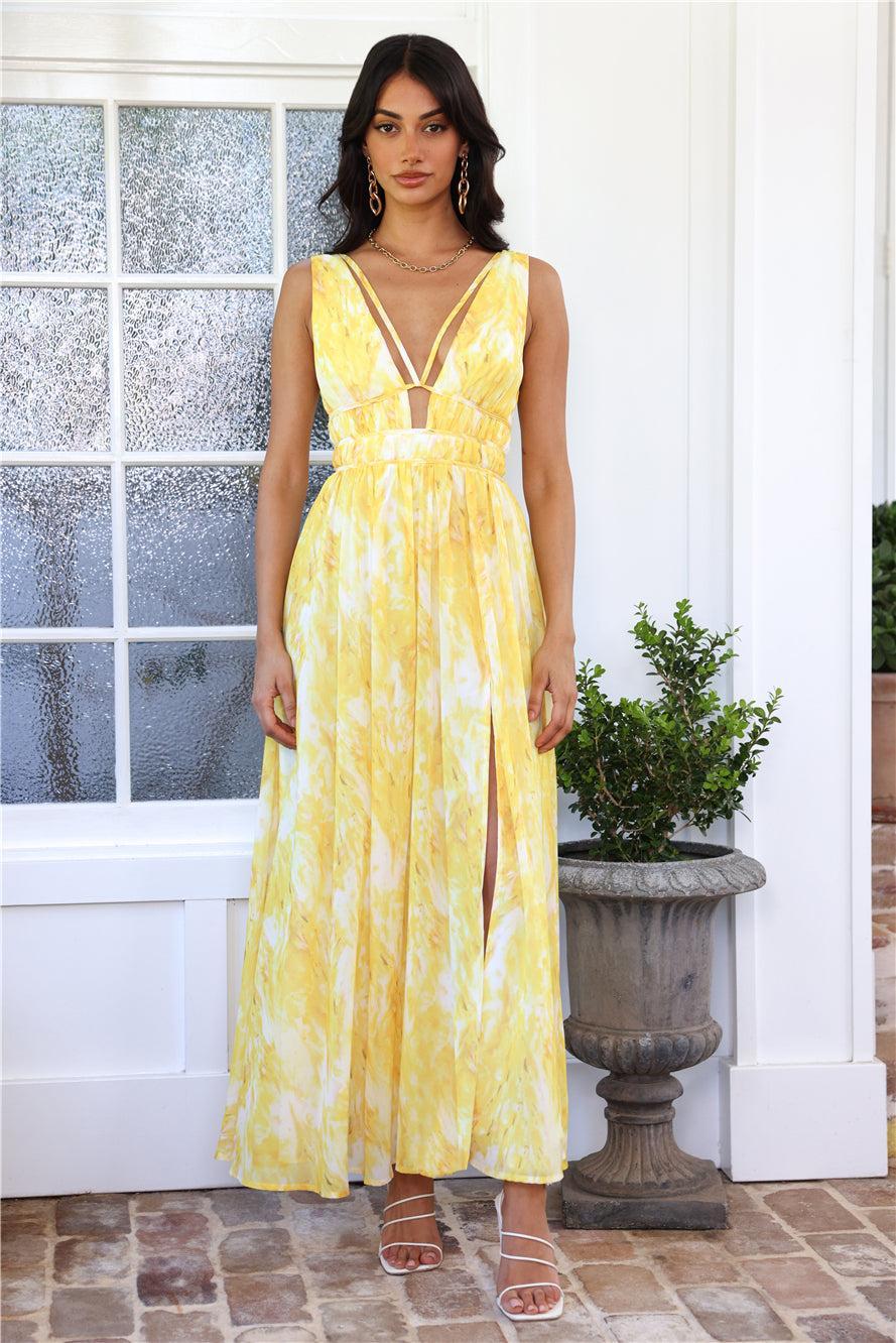 Styled By You Maxi Dress Yellow Product Image