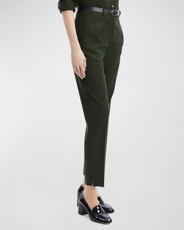 High-Waist Virgin Wool Tapered Ankle Pants Product Image