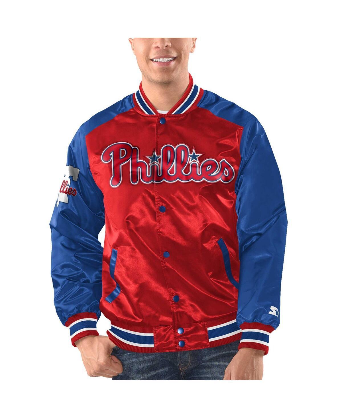 Mens Starter Red Philadelphia Phillies Varsity Satin Full-Snap Jacket - Red Product Image