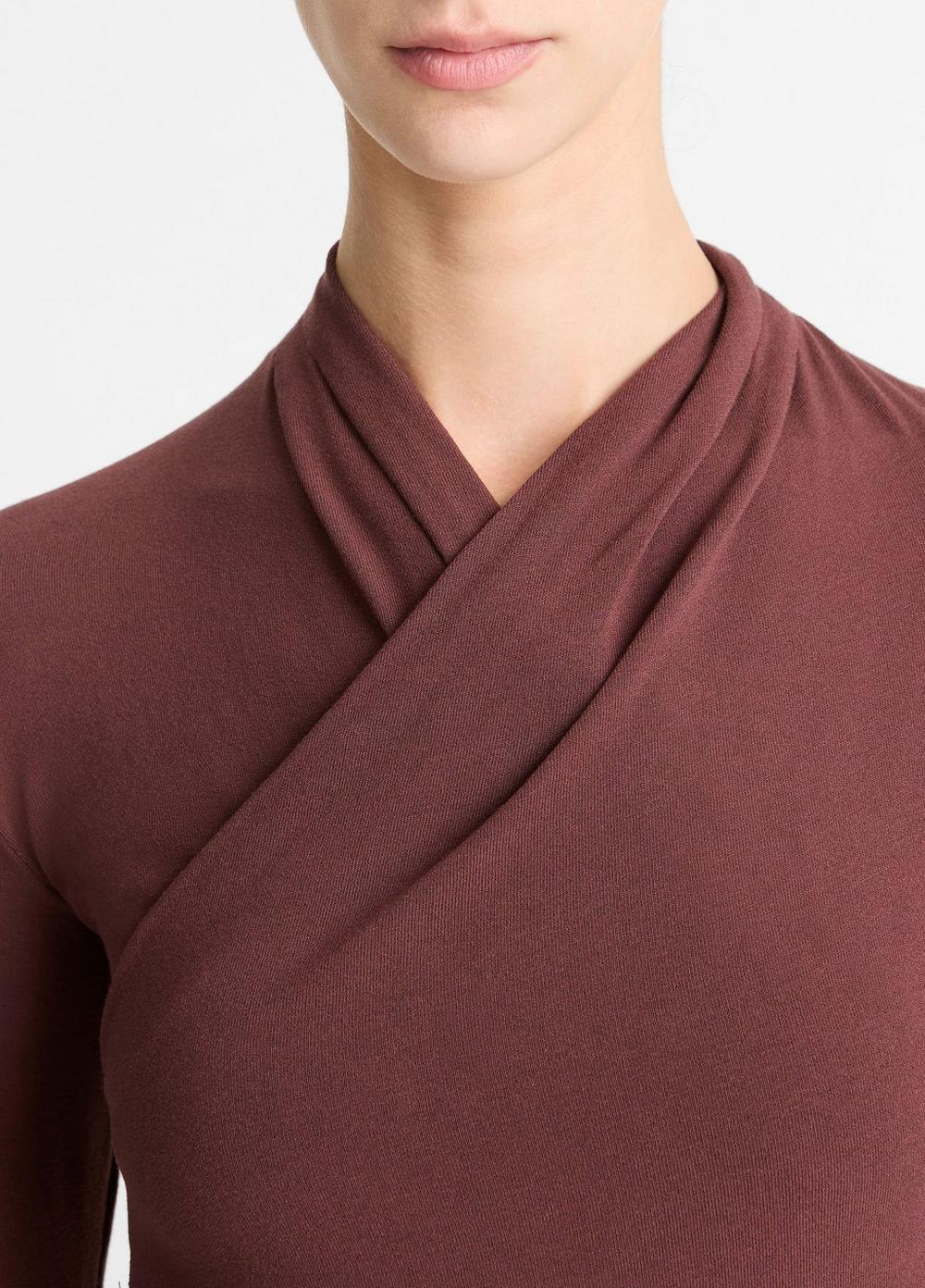 Fixed Wrap Long-Sleeve Top Product Image