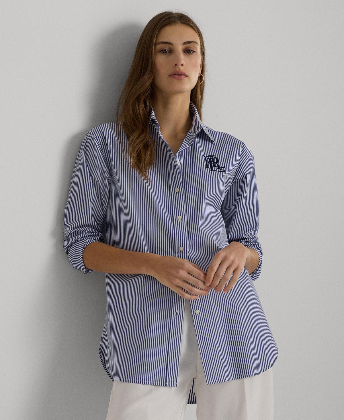 Women's Striped Long-Sleeve Shirt Product Image