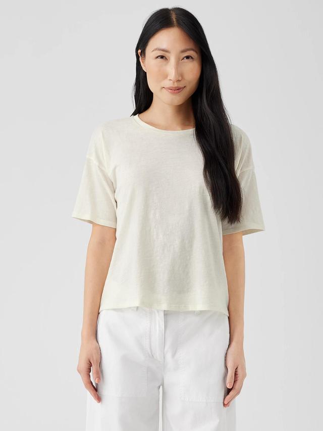 EILEEN FISHER Organic Cotton Hazy Slub Teefemale Product Image