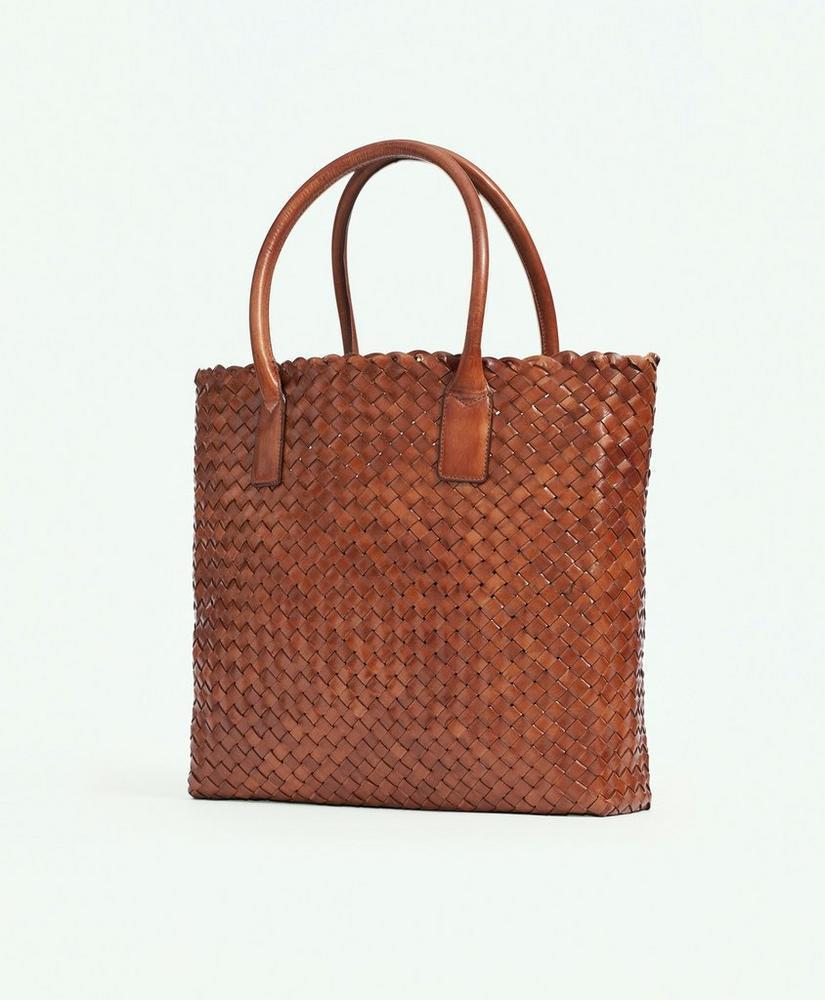 Woven Leather Tote Bag product image