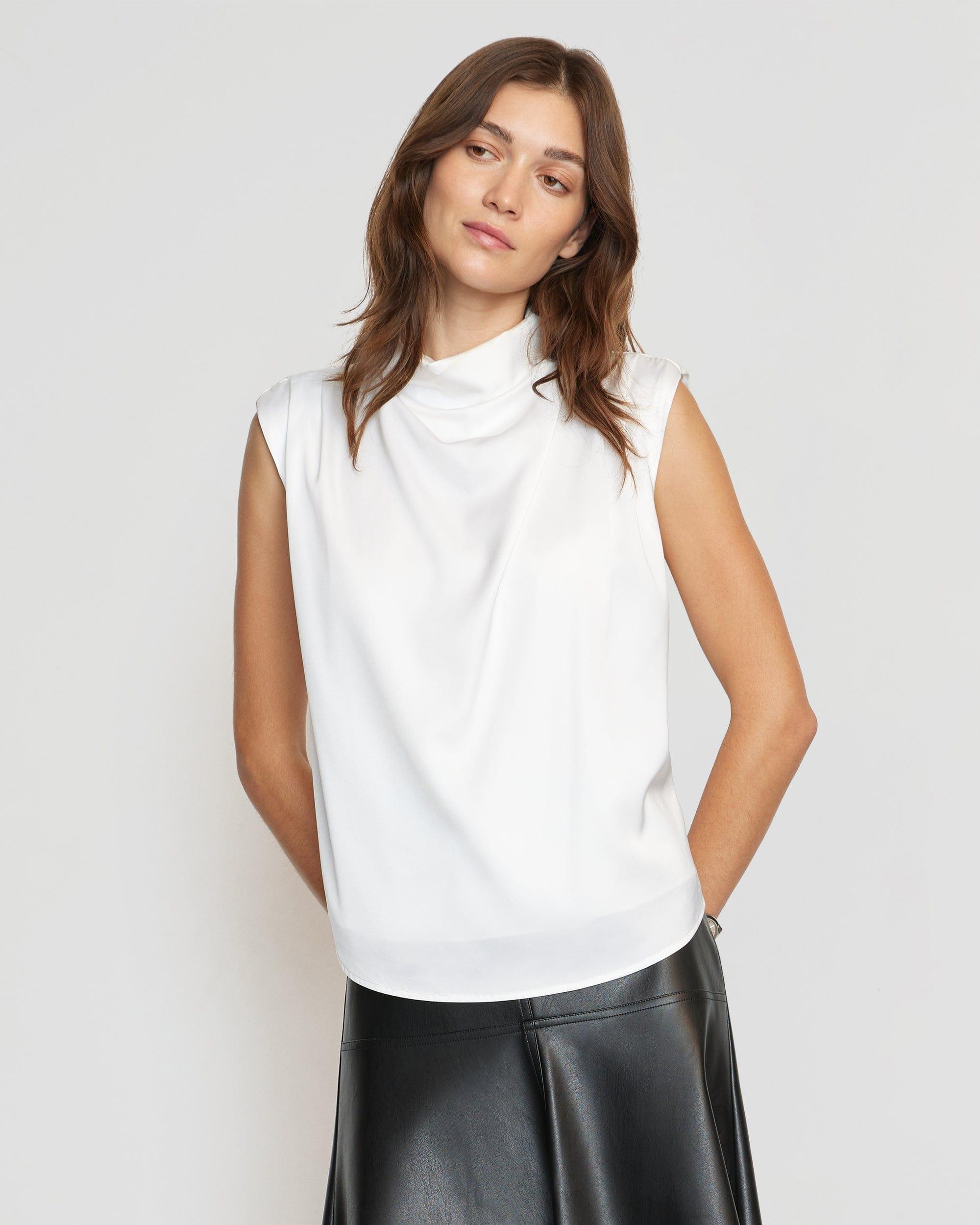 Allegra Gathered-Neck Sleeveless Blouse Product Image